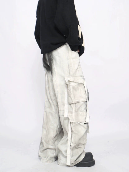 Multi Pocket Wide Leg Cargo Pants WN8759