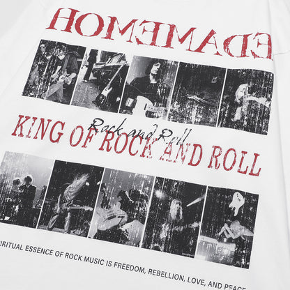 Washed Dirty Dye Graphic Print Long Sleeve T-Shirt WN25719