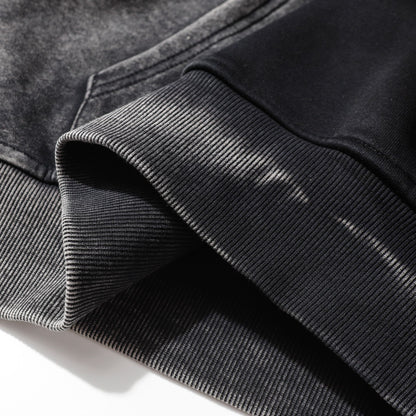 Washed Tie-Dye Patchwork Pullover Hoodie WN16182