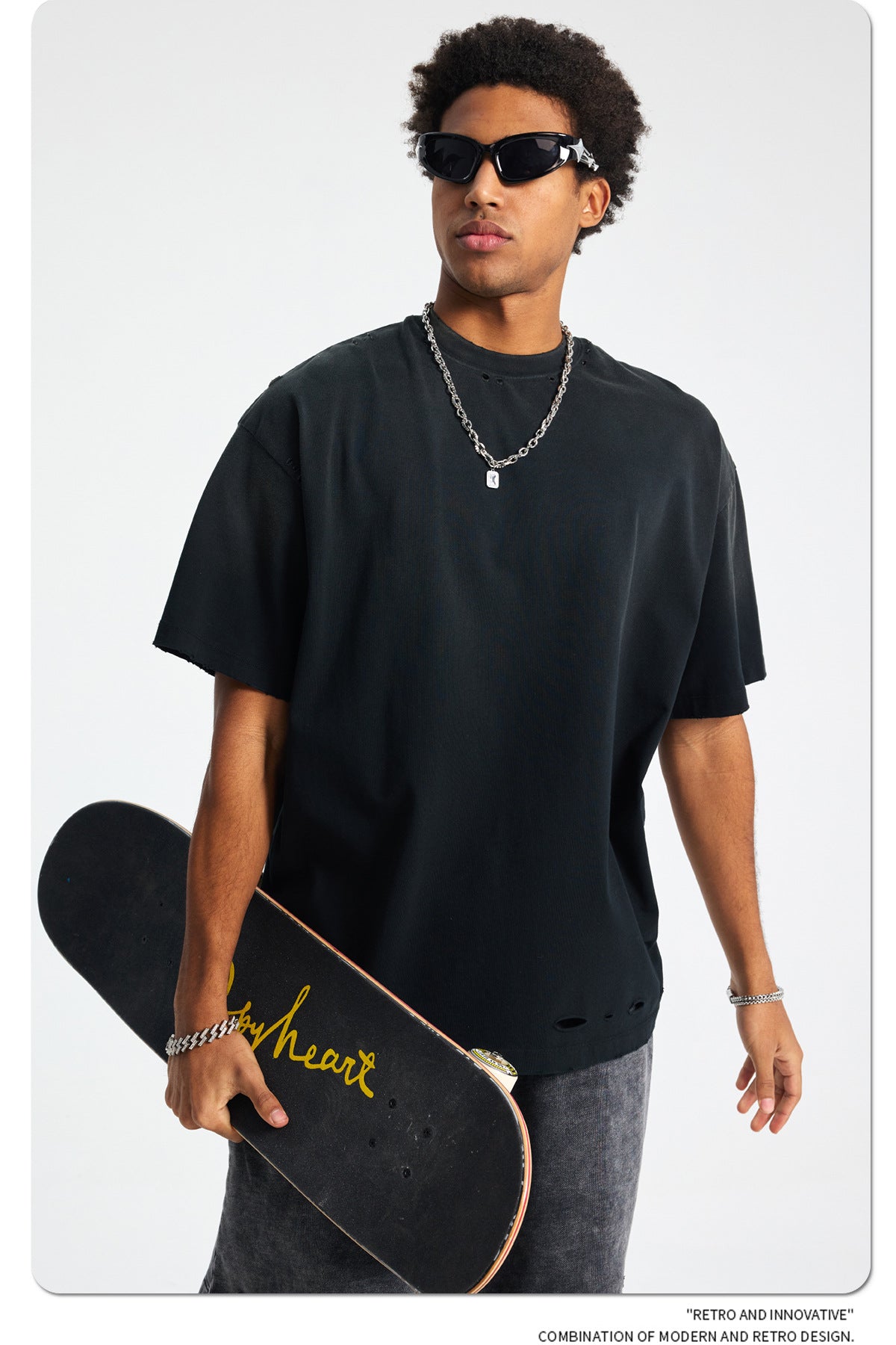 Spray Dye Damage Washed Short Sleeve T-Shirt WN16274