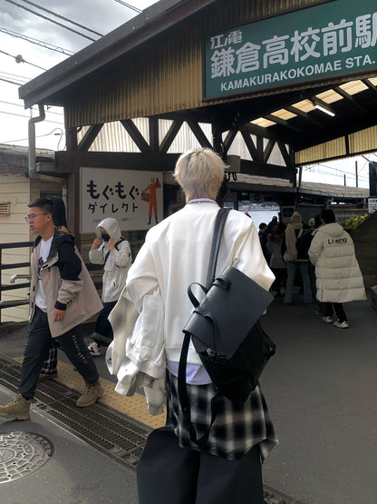 Embroidery Design Oversize V-Neck Long Sleeve T-Shirt WN19768