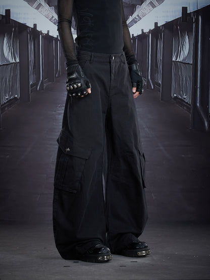 Deconstruct Patchwork Multi Pocket Cargo Pants WN22893