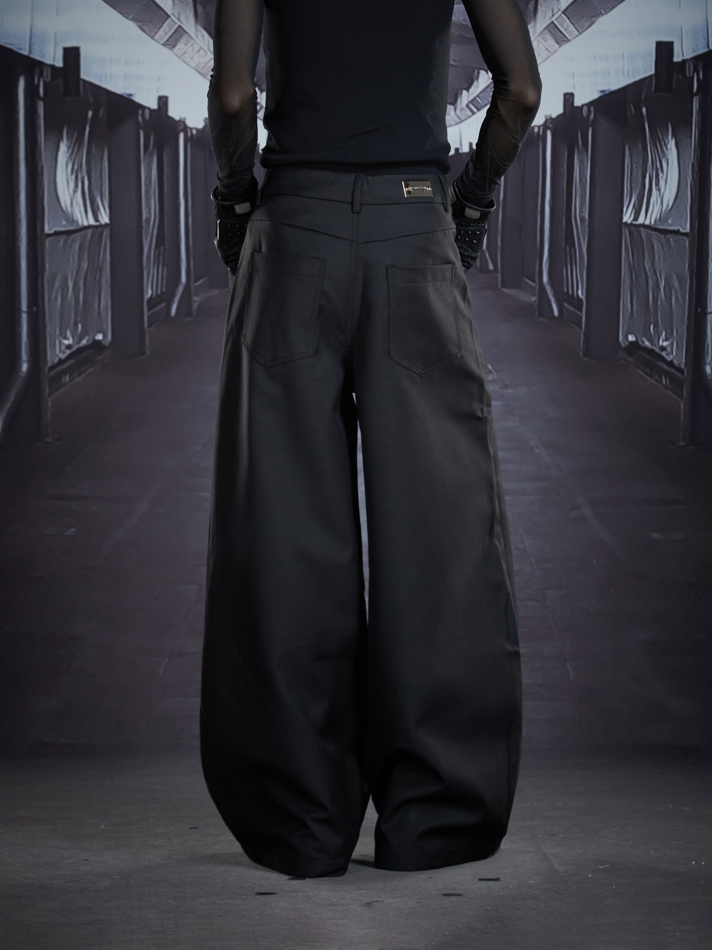 Deconstruct Patchwork Wash Straight Denim Jeans WN22884