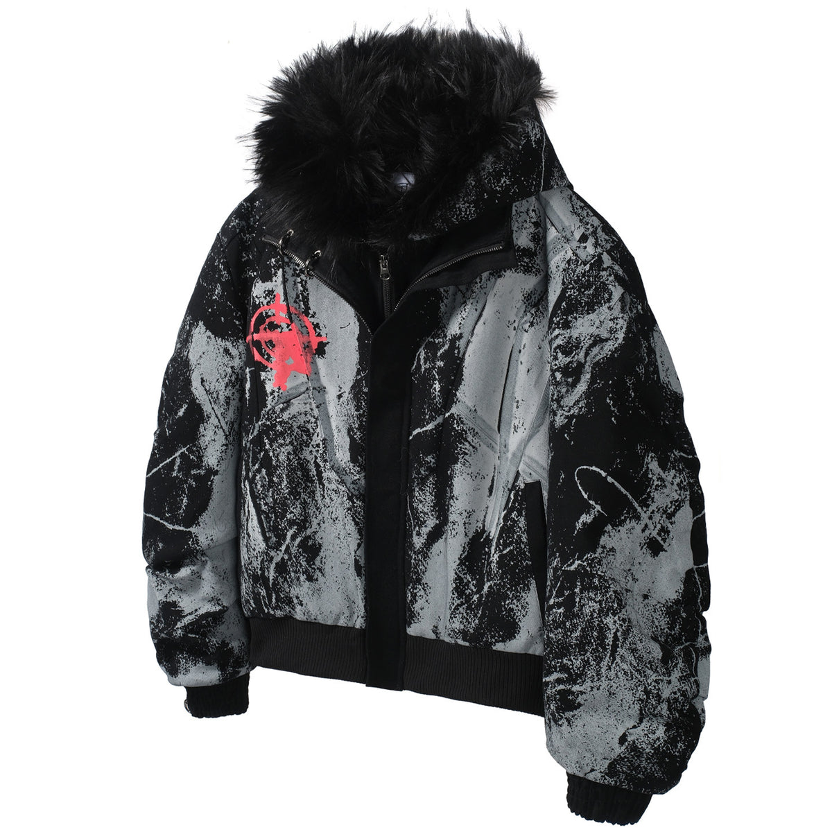 Fake Layered Oversize Hooded Puffer Jacket WN27111