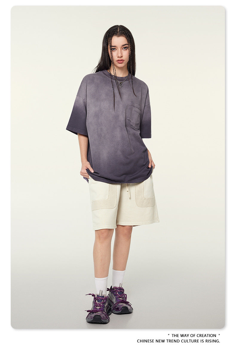 Washed Oversize Short-sleeve T-shirt WN6453