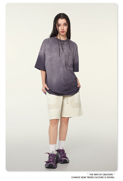 Washed Oversize Short-sleeve T-shirt WN6453