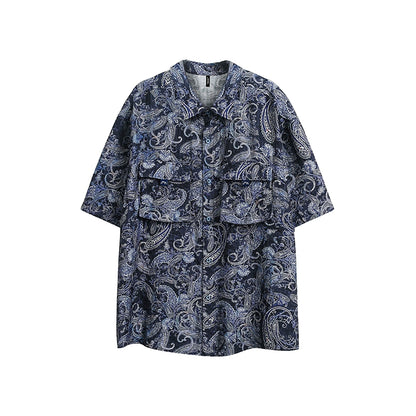 Flower Short Sleeve Oversize Shirt WN7532