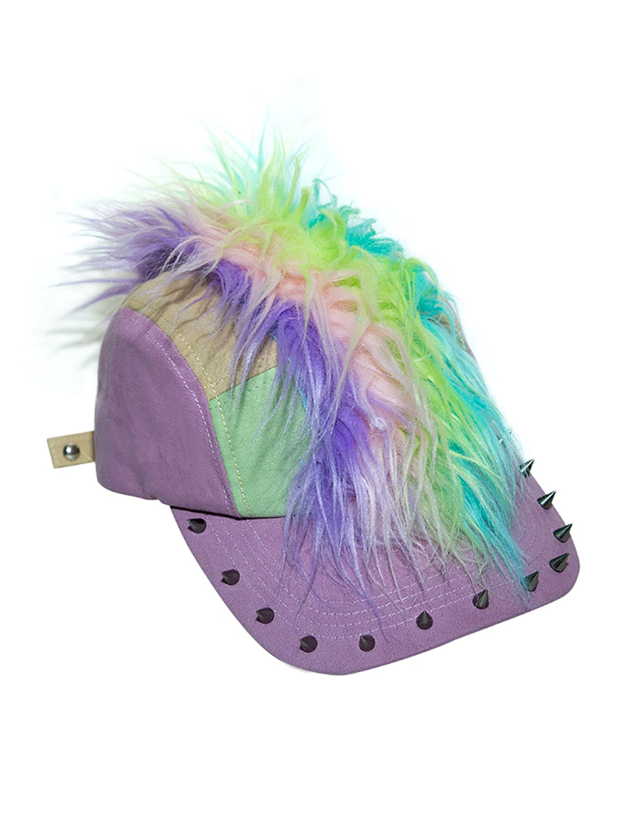 Colorful Tassel Mohawk Rivet Cap WN21132