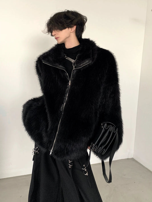 Fake Mink Fur Thick Plush Jacket WN9111