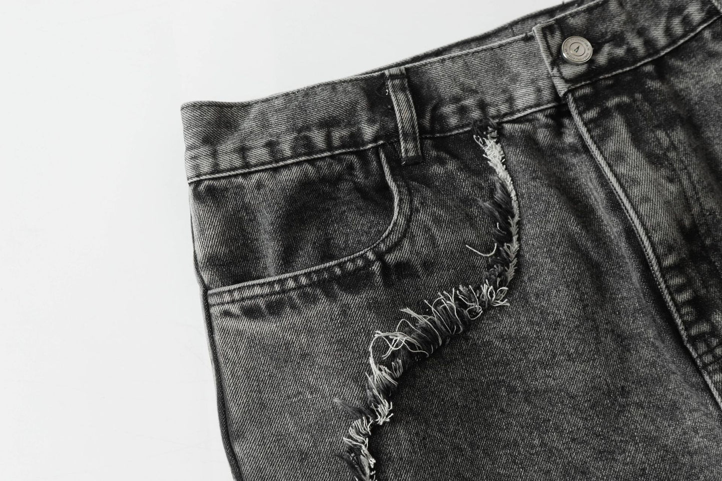 Raw Hem Wash Flare Denim Jeans WN16192