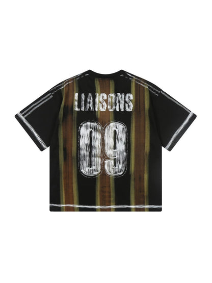 Graffiti Letter Graphic Short Sleeve T-Shirt WN28048