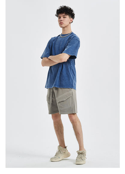 Vintage Dyed Oversize Short-sleeve T-shirt & Vintage Dyed Short Sweatpants Setup WN6631