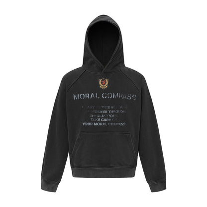 Heavyweight Deconstruction Damage Oversize Pullover Hoodie WN26069