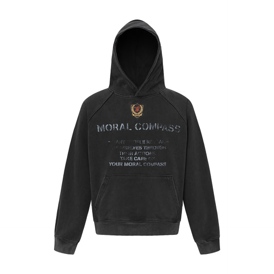Heavyweight Deconstruction Damage Oversize Pullover Hoodie WN26069