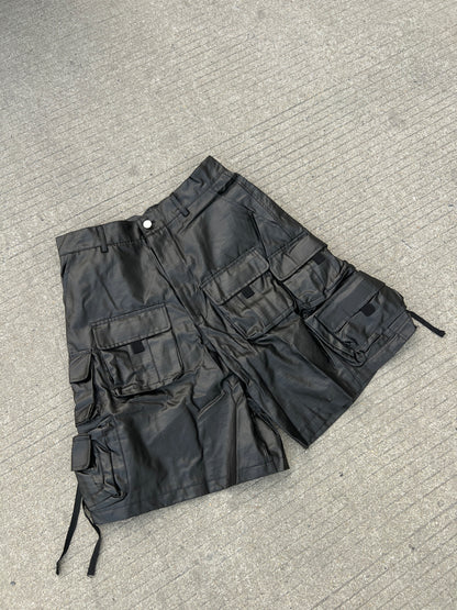 Multi Pocket Drawstring Cargo Half Pants WN24130