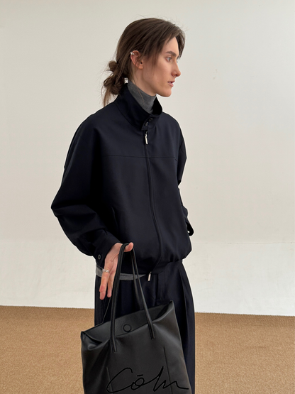 Stand Neck Short Zipper Jacket WN21481