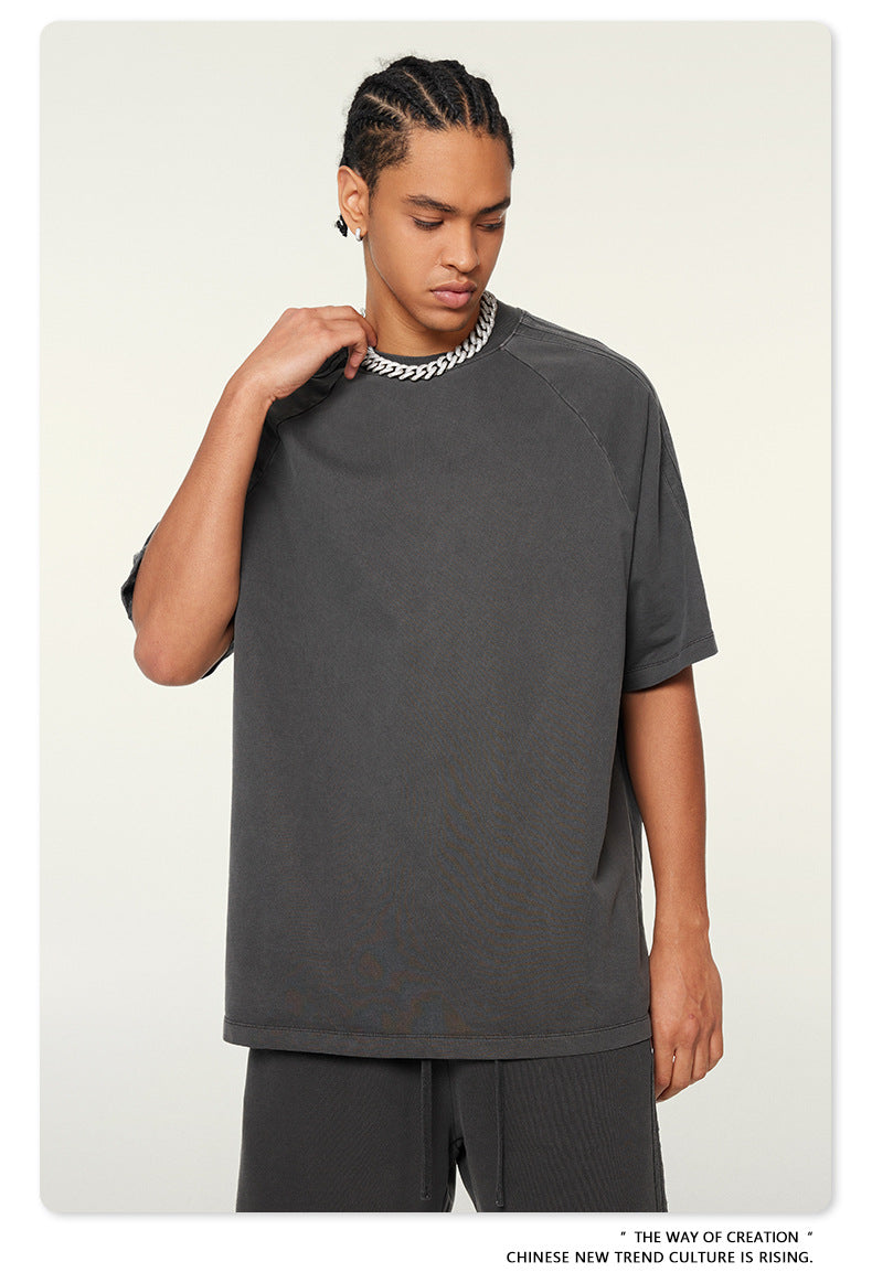 Oversize Washed Short-sleeve T-shirt WN6458