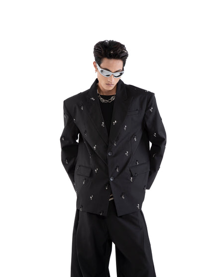 3D Stud Tailored Jacket WN20653