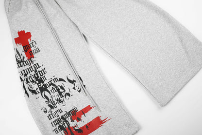 Graphic Print Wide Leg Sweatpants WN27989
