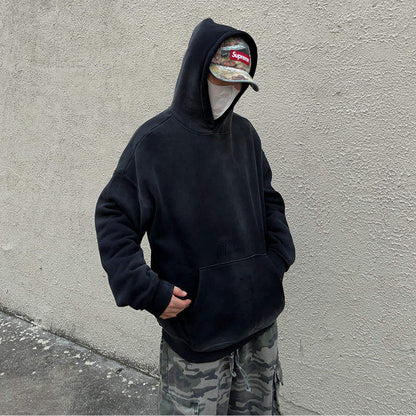 Gradient Tie-Dye Damage Oversize Pullover Hoodie WN24380