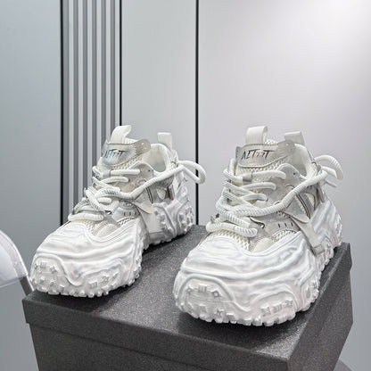 Breathable Thick-Sole Height-Increasing Dad Sneakers WN24761