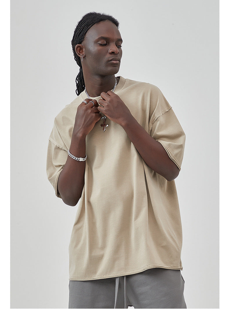 Oversize Washed Short-sleeve T-shirt WN6626