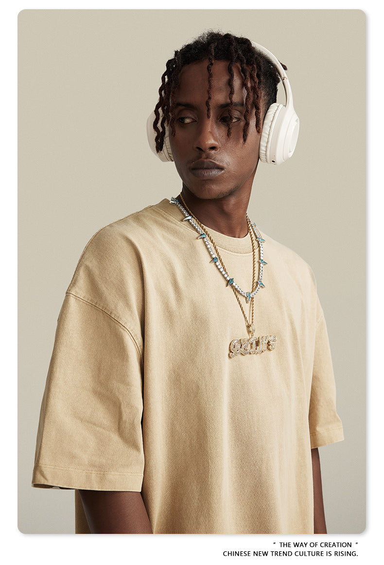 Washed Oversize Short-sleeve T-shirt WN6457