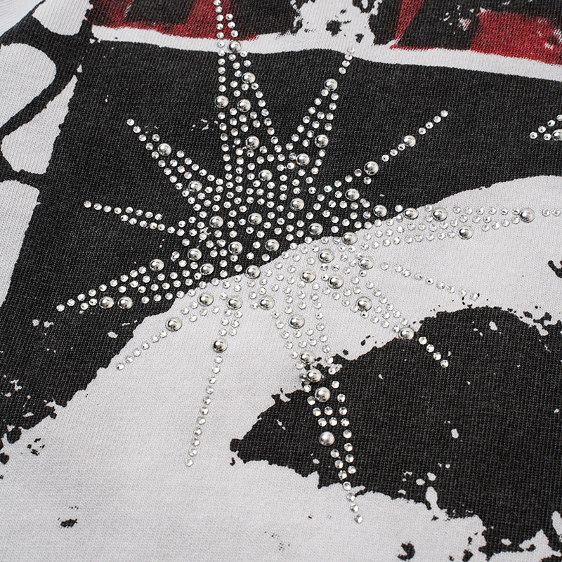Washed Art Graphic Print Short Sleeve T-Shirt WN27822