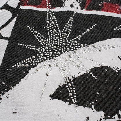 Washed Art Graphic Print Short Sleeve T-Shirt WN27822