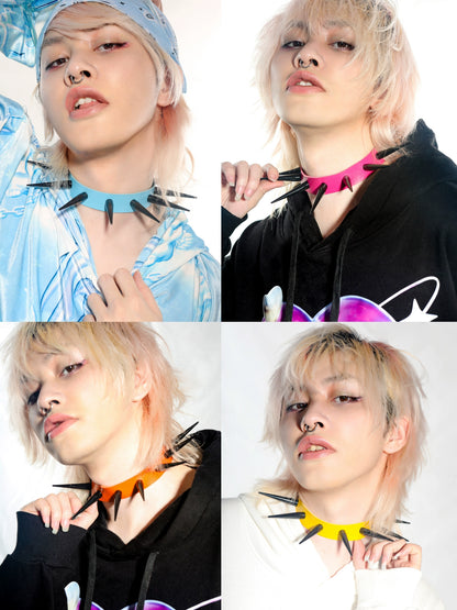 Metal Rivet Collar Choker WN22277