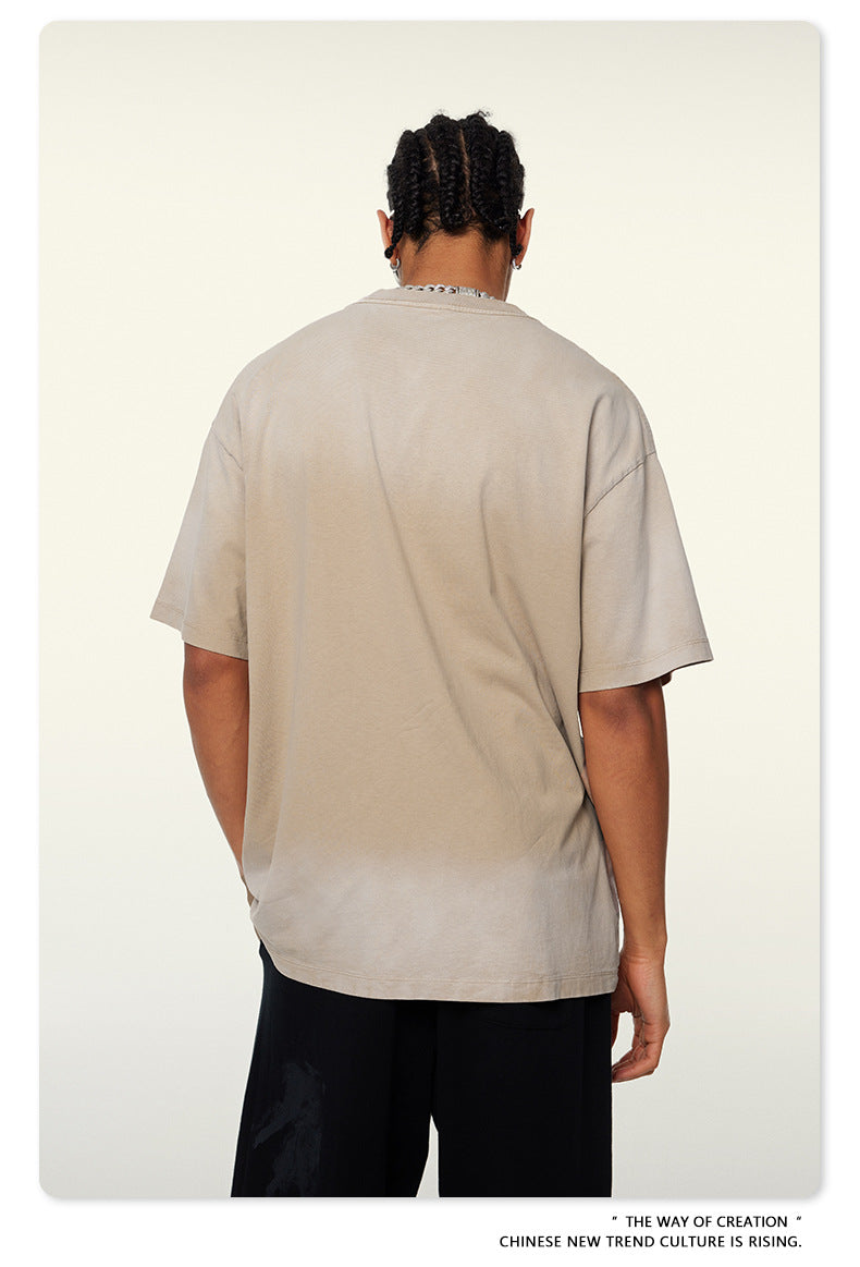 Washed Oversize Short-sleeve T-shirt WN6443