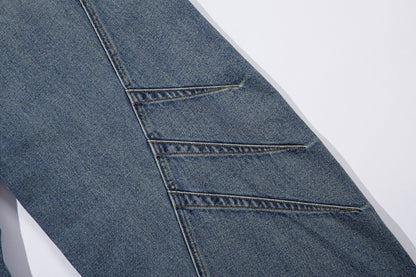 Washed Split-Design Denim Jeans WN13119