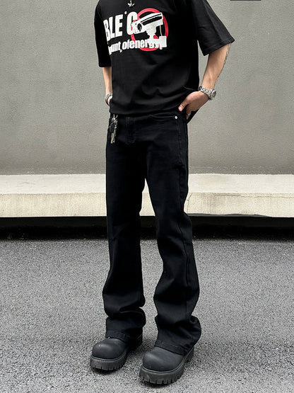 Longer hem Straight Denim Jeans WN19492