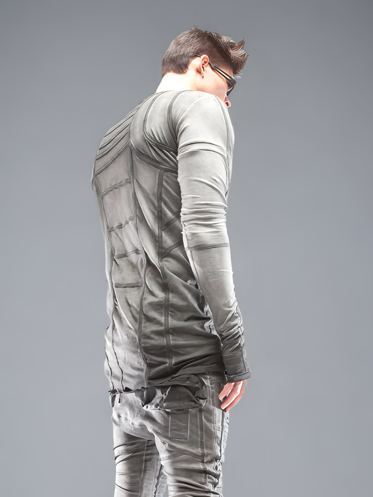 Geometry Tie-Dye Long Sleeve T-Shirt WN21971