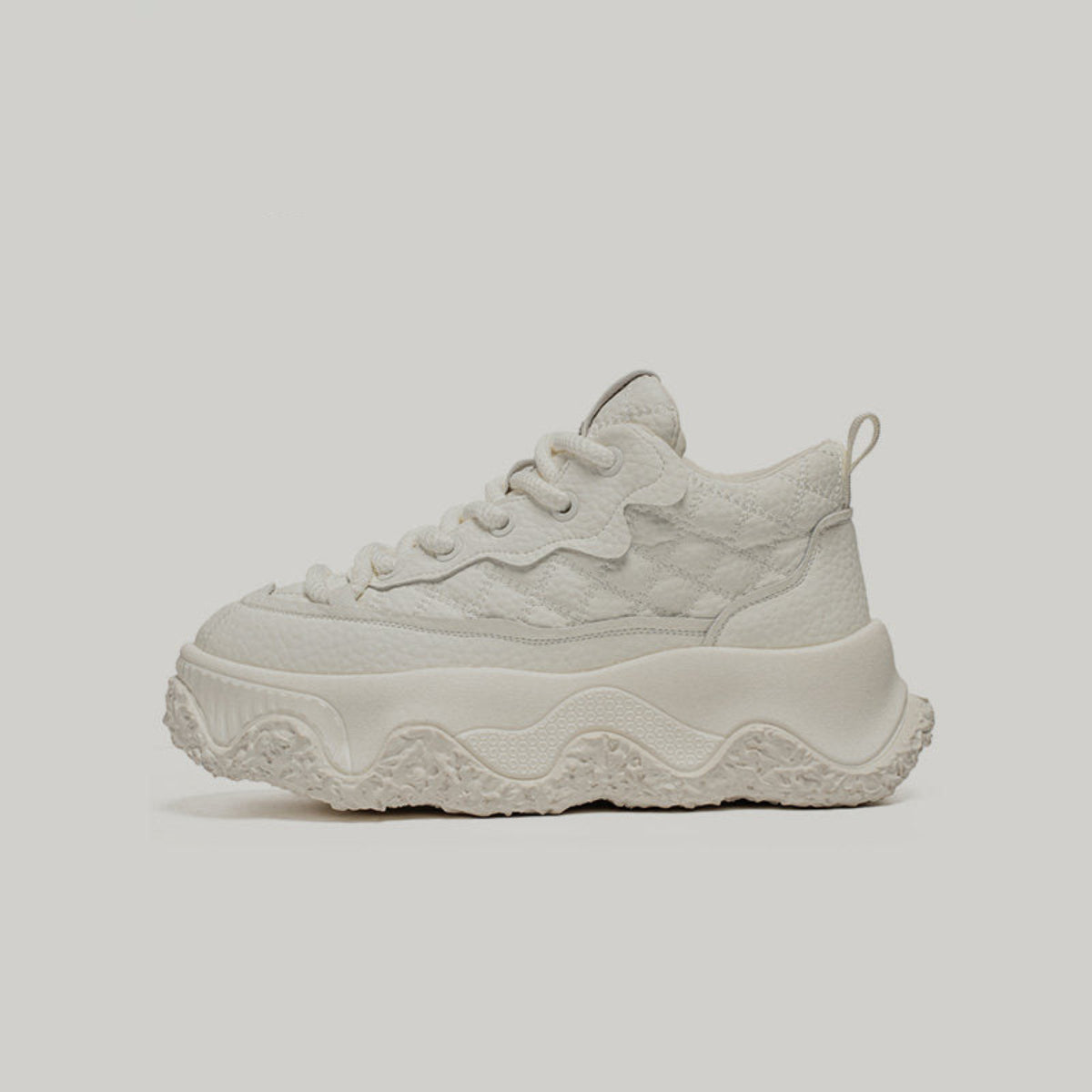 Embossed Platform Lace-Up Sneakers WN23510
