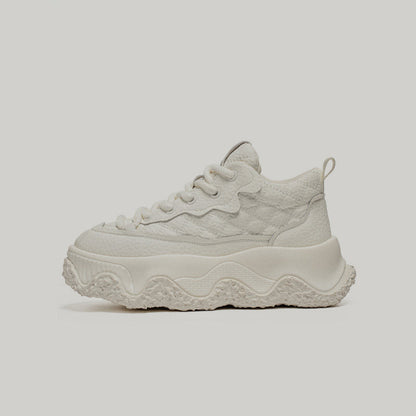 Embossed Platform Lace-Up Sneakers WN23510