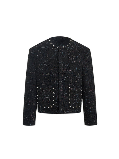 Peal Deasign Tweed Shoulder-pad Jacket WN10223