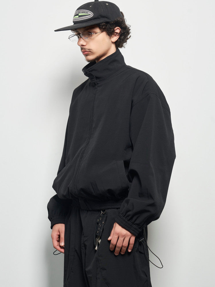 Vintage Imitation Oversize Stand Neck Jacket WN22936