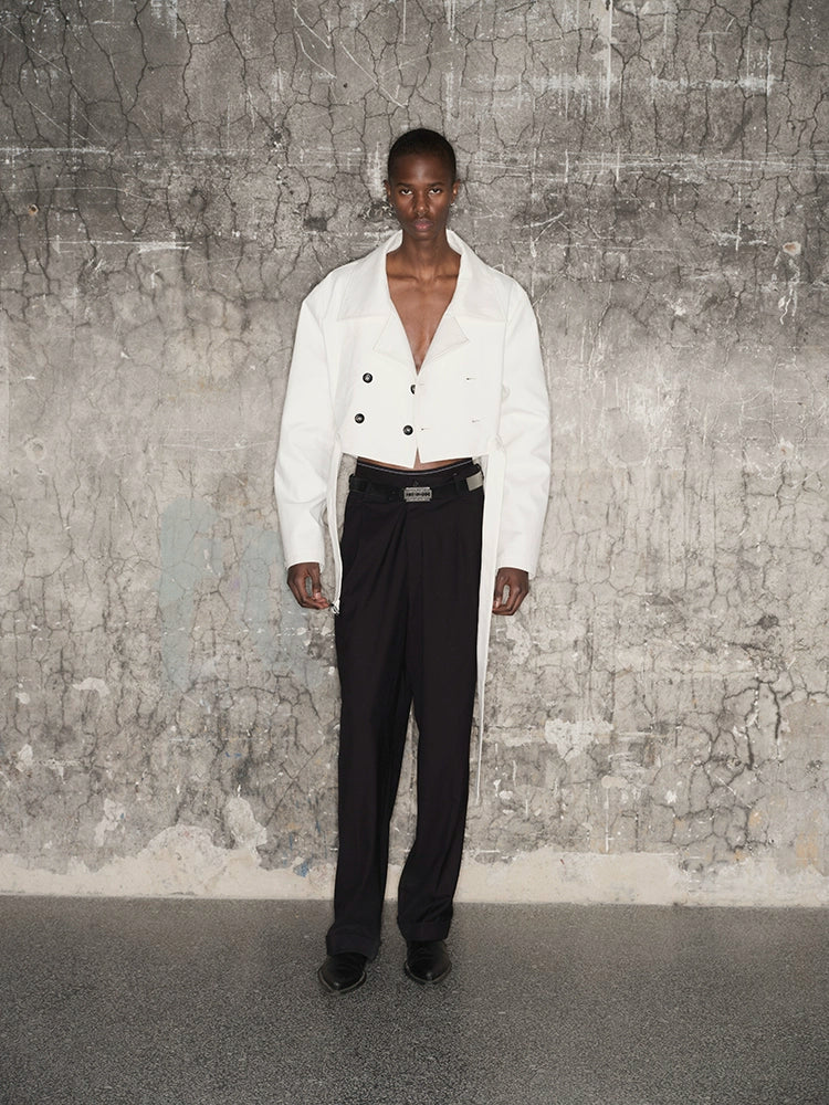 Double-Breasted Lapel Short Jacket WN21312