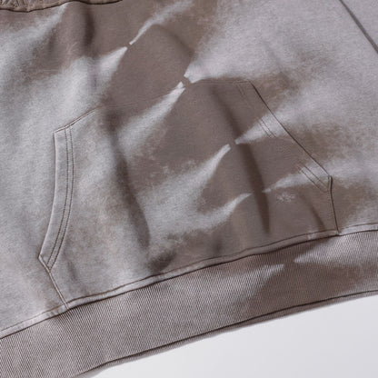 Washed Tie-Dye Patchwork Pullover Hoodie WN16182