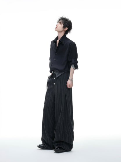 Textured Linen Breathable Oversize Long Sleeve Shirt WN27016