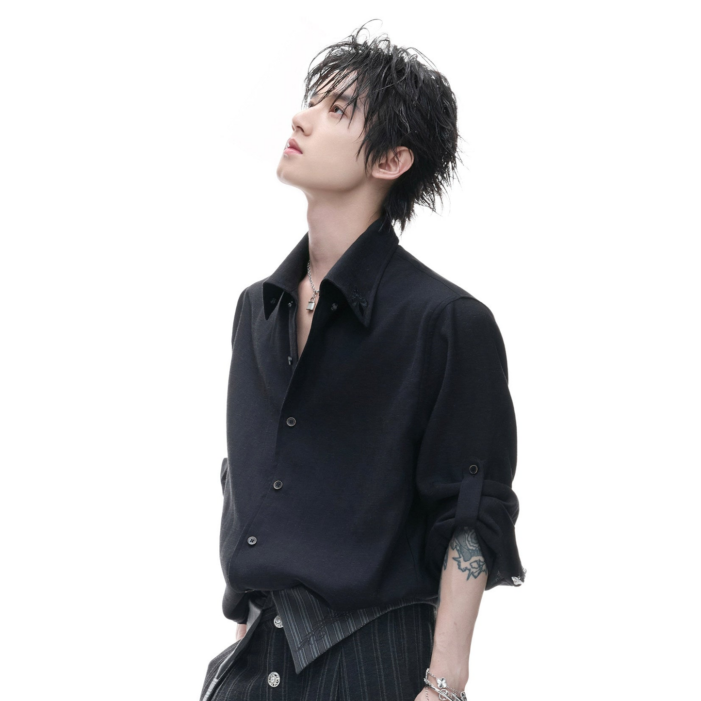 Textured Linen Breathable Oversize Long Sleeve Shirt WN27016