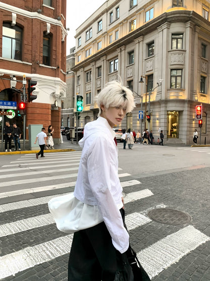 Sun Protection Patchwork Oversize Zipper Jacket WN19914