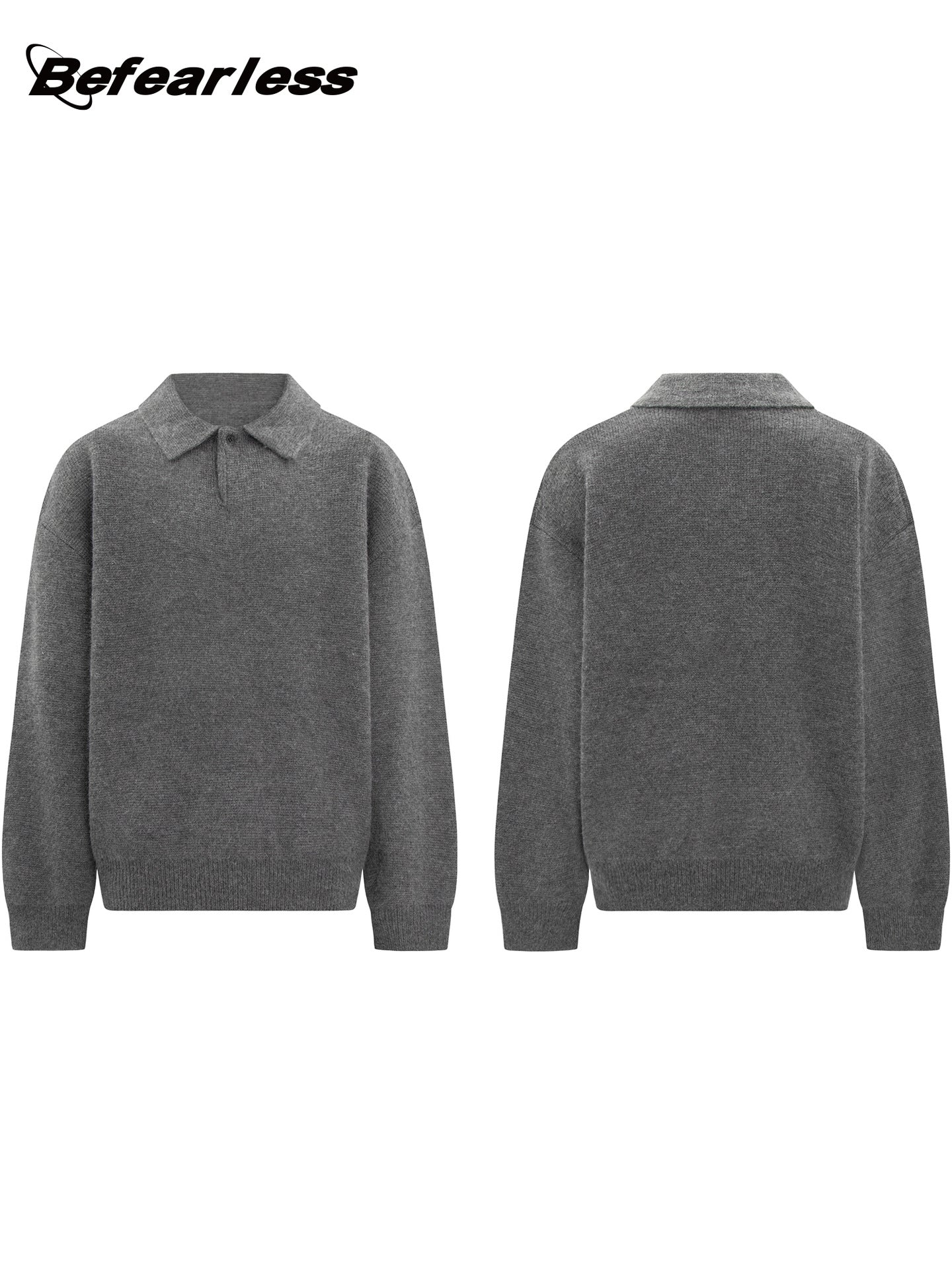 Heavyweight Polo Collar Knit Sweater WN26197