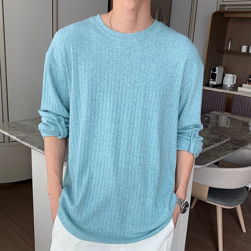 Waffle Knit Long Sleeve T-Shirt WN20396