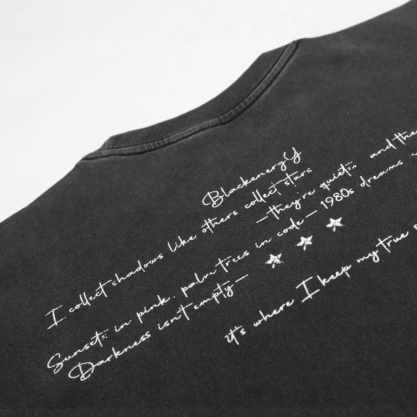 Washed Graphic Print Cotton Short Sleeve T-Shirt WN25715