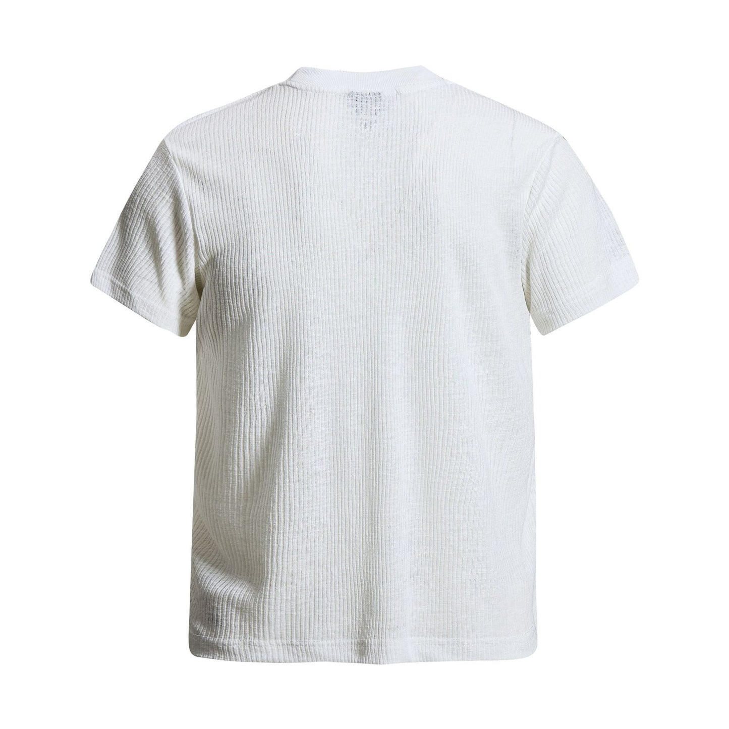 Ribbed Graphic Art Print Short Sleeve T-Shirt WN26030
