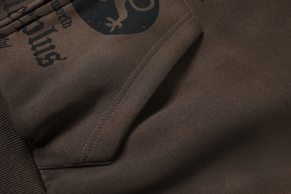 Washed Dirty Dye Zipper Hoodie WN23067