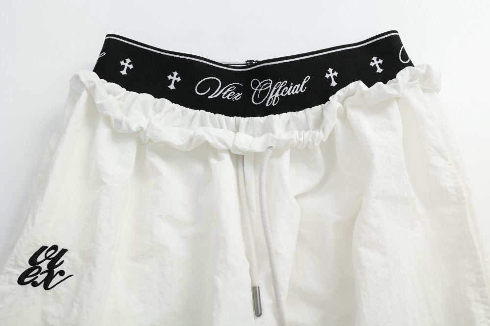 Double Waist Drawstring Wide Leg Pants WN27795