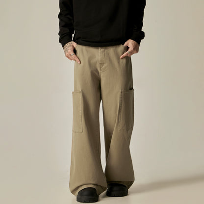 Washed Wide Leg Cargo Pants WN8965